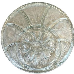 Indiana Glass Clear Pebble Leaf, Tree of life, Deviled Egg, Serving Tray…
